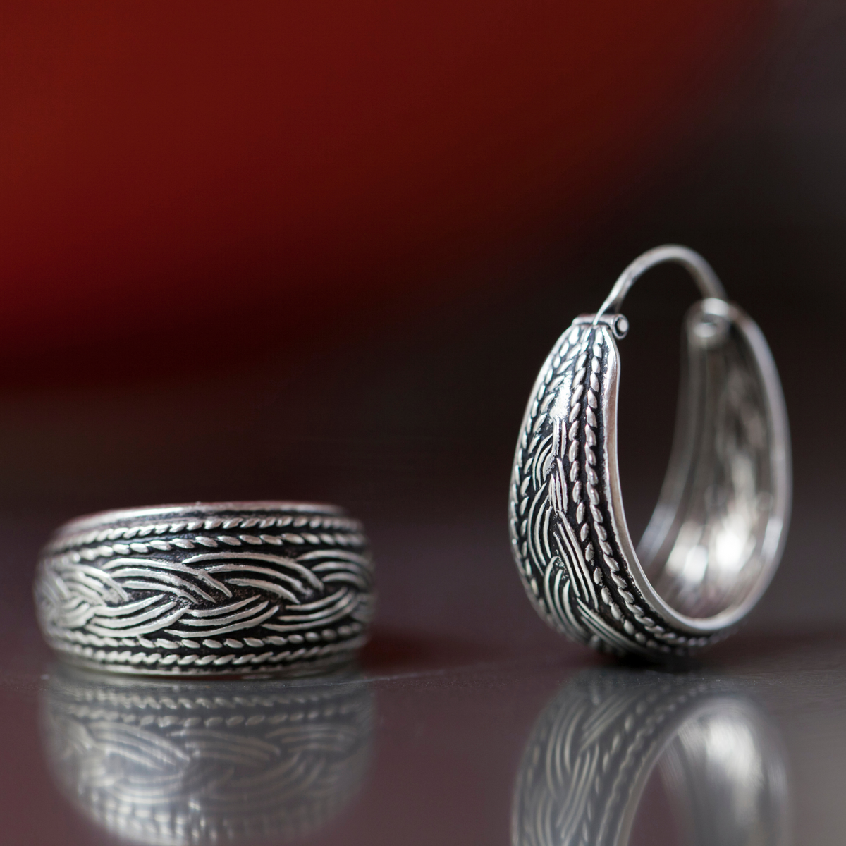 Pure Silver 925 Hight End Premium Earrings for Women  (EAR0880)