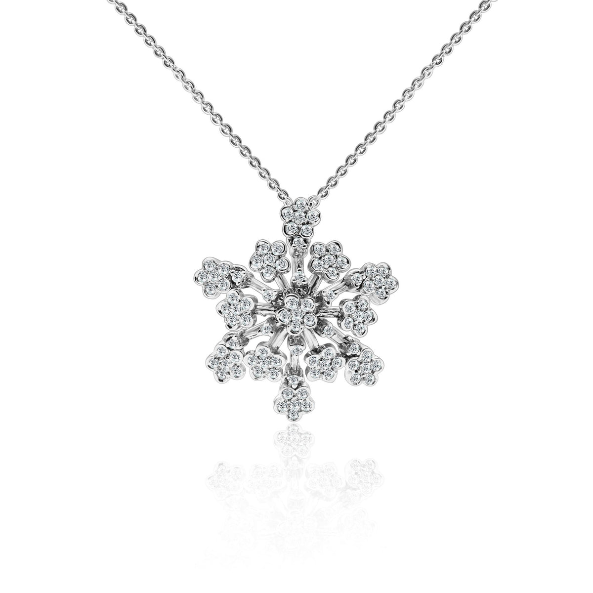 White Zarcone Silver 925 Flower Pendant Only (PEN0132)