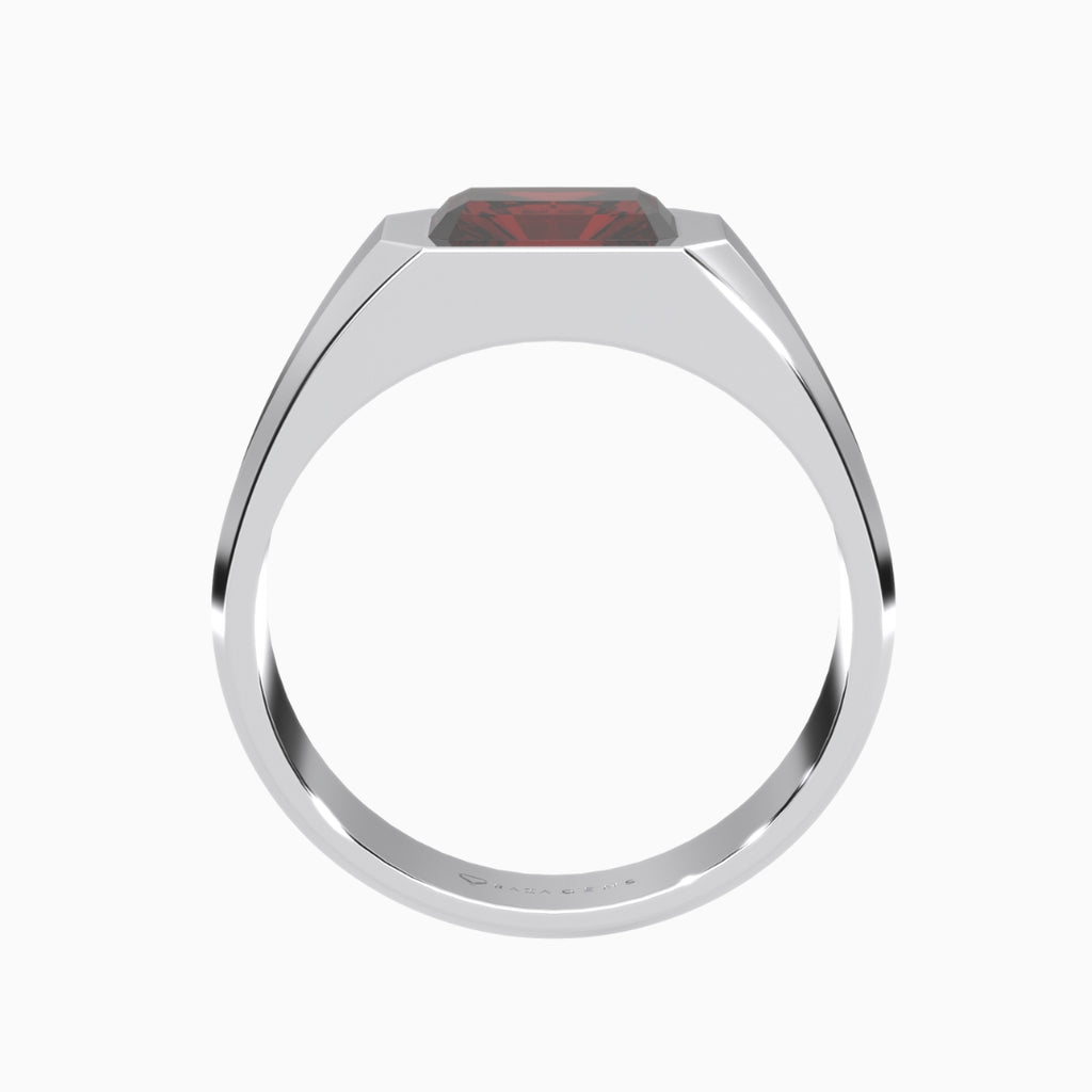 Ruby  Ring Amal Silver