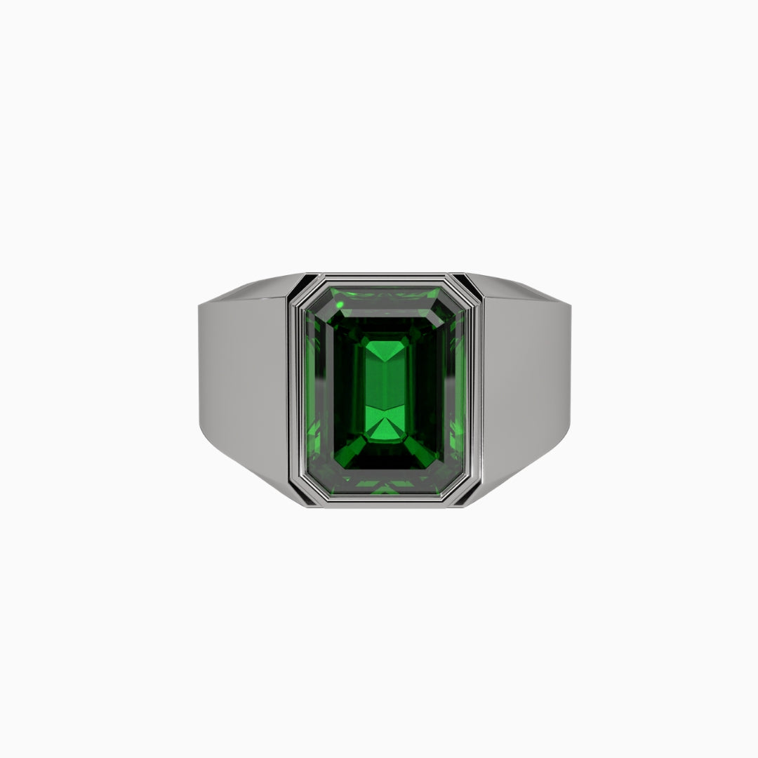 Emerald Rings for Men Hassan Silver 925