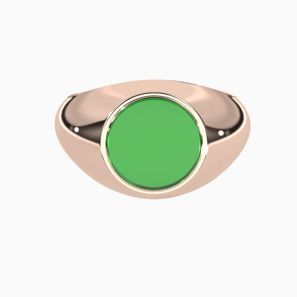 Green Jade Ring Kehkeshan 18k Rose Gold
