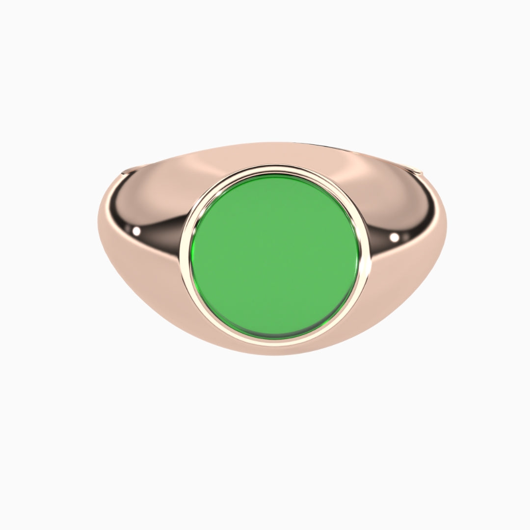Green Jade Ring Kehkeshan 18k Rose Gold