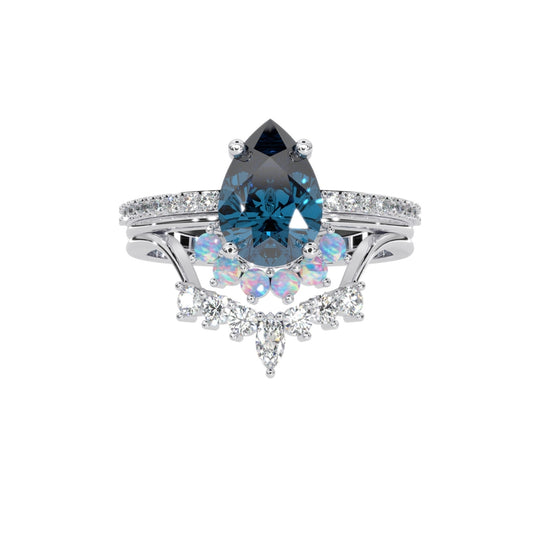 Blue Sapphire Rings Kaibah in Silver