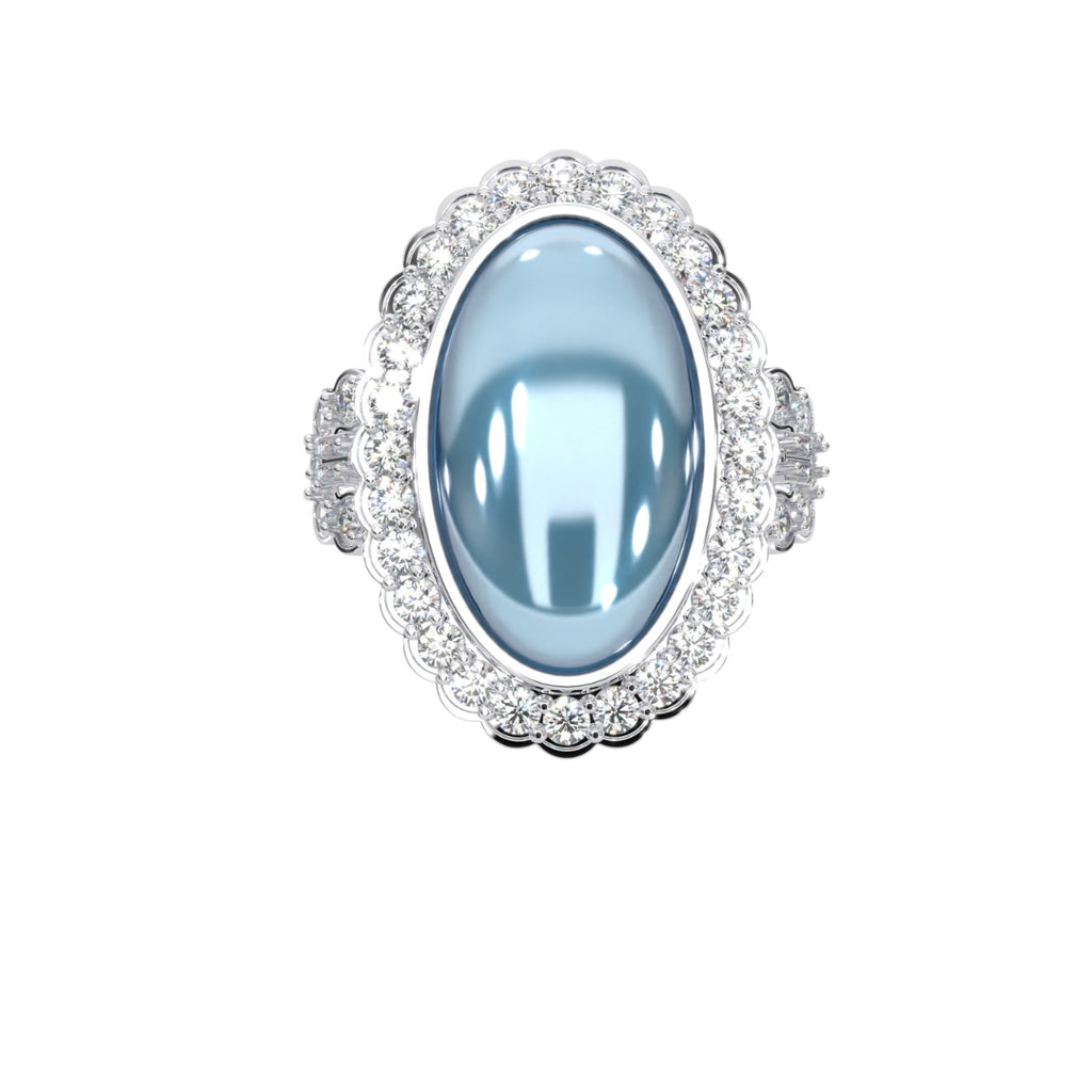 Blue Topaz Rings Galila White Gold