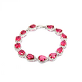 Natural Ruby Gemstone with Pure Silver 925 Necklace for Ladies (NECK1017)