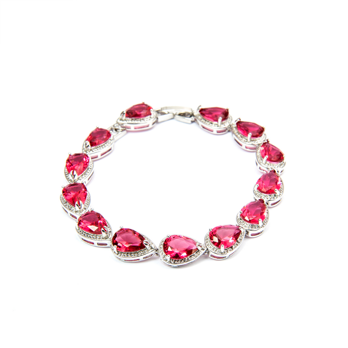 Natural Ruby Gemstone with Pure Silver 925 Necklace for Ladies (NECK1017)