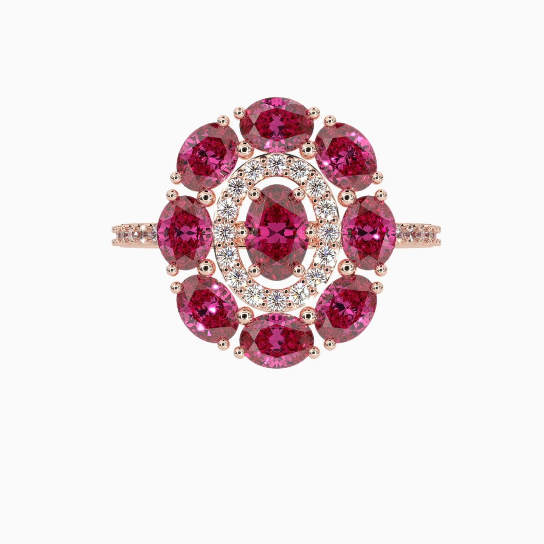 Pink Sapphire Ring Lubna Rose Gold