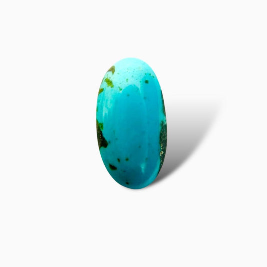 Natural Turquoise 7.61 Carats Oval Cabochon Shape (10X19 mm )
