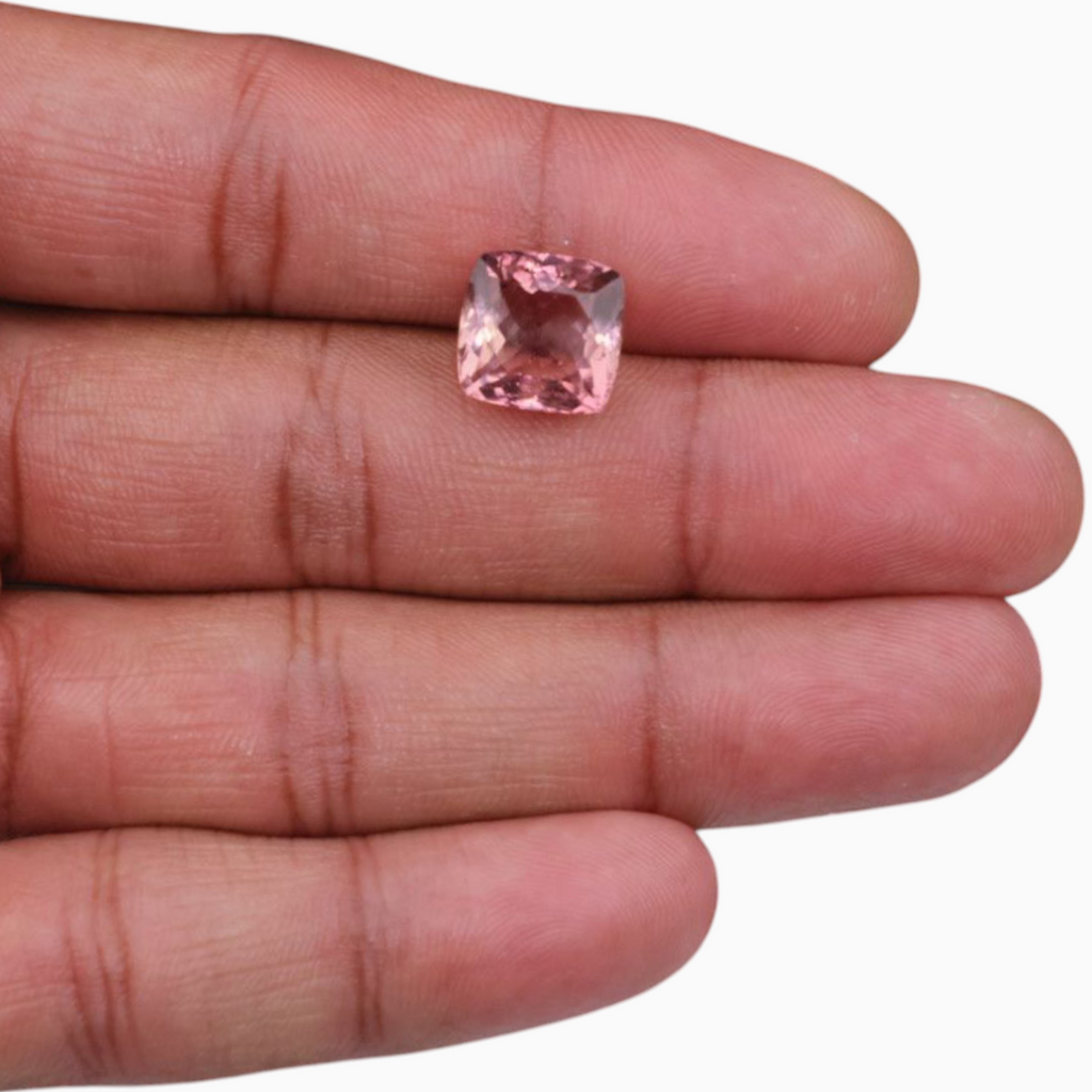 7.84 Carats Natural Tourmaline Stone in Cushion Shape & 11mm Size