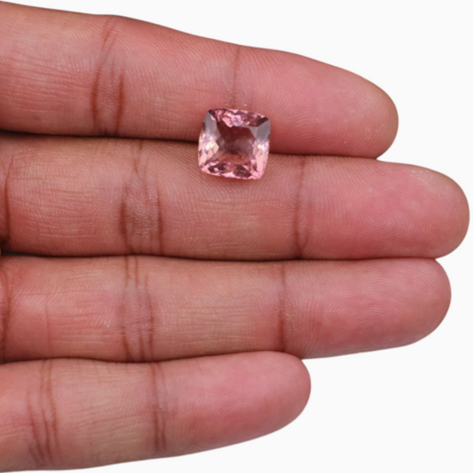 7.84 Carats Natural Tourmaline Stone in Cushion Shape & 11mm Size