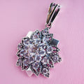 White Zarcone Silver Flower Pendant (PEN0141)