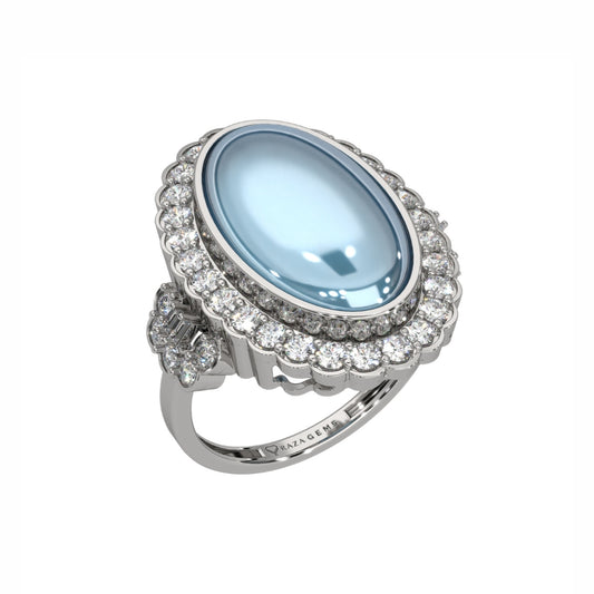 Blue Topaz Rings Hadiya Silver 925