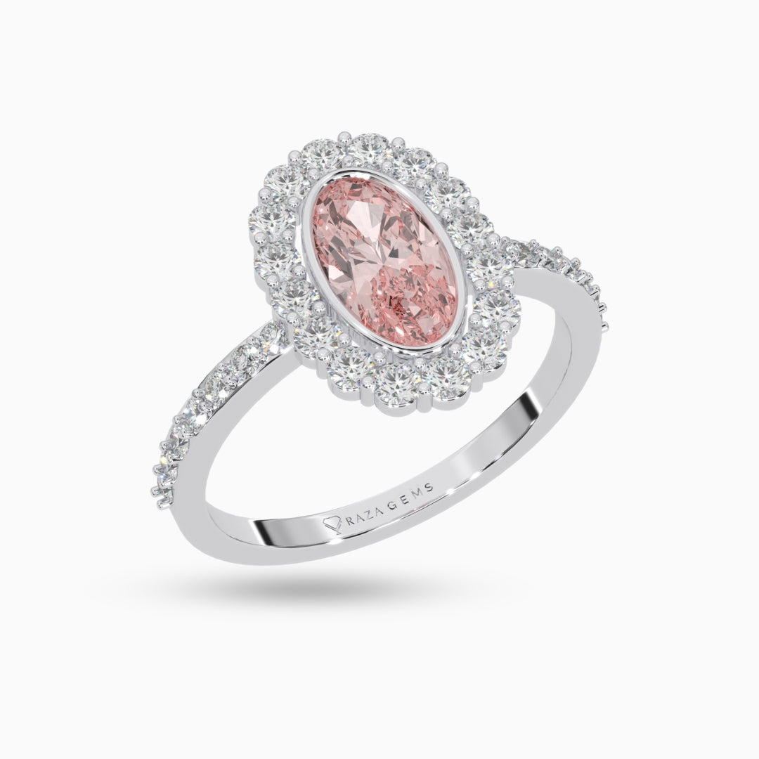 Pink Morganite Rings Gamila  Silver 925