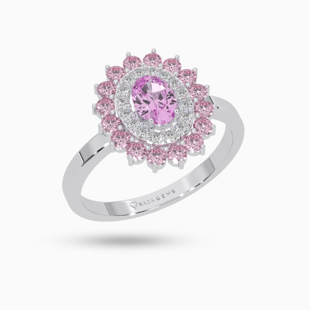 Pink Topaz Rings Asma Silver 925