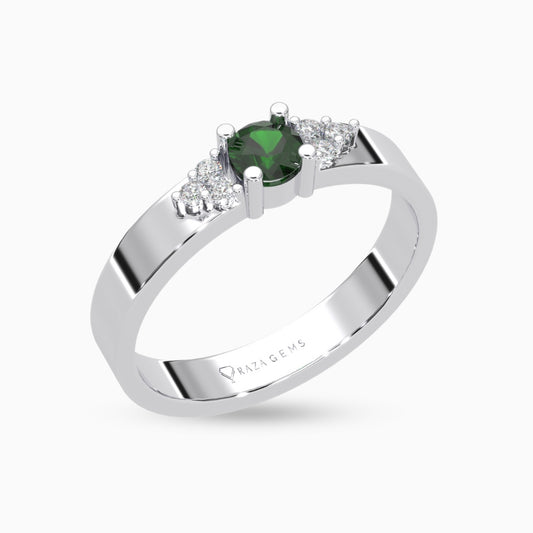 Emerald Rings Nashwa White Gold