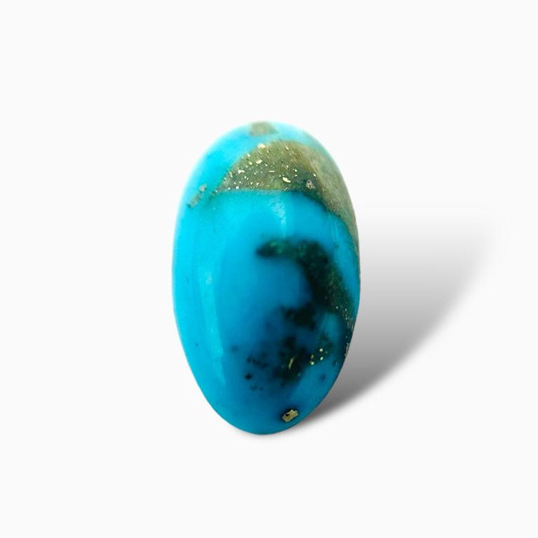 Natural Iran Turquoise 8.38 Carats Oval Cabochon Shape (10X17 mm )