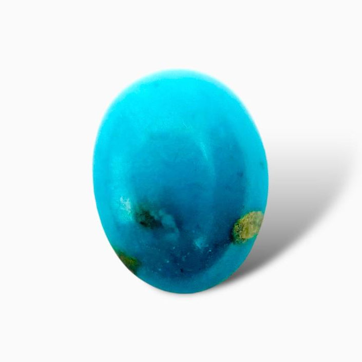 Natural Iran Turquoise 8.63 Carats Oval Cabochon Shape (12.8X16.7 mm )