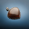 Red Agate Silver 925 Heart Pendant (PEN0143)