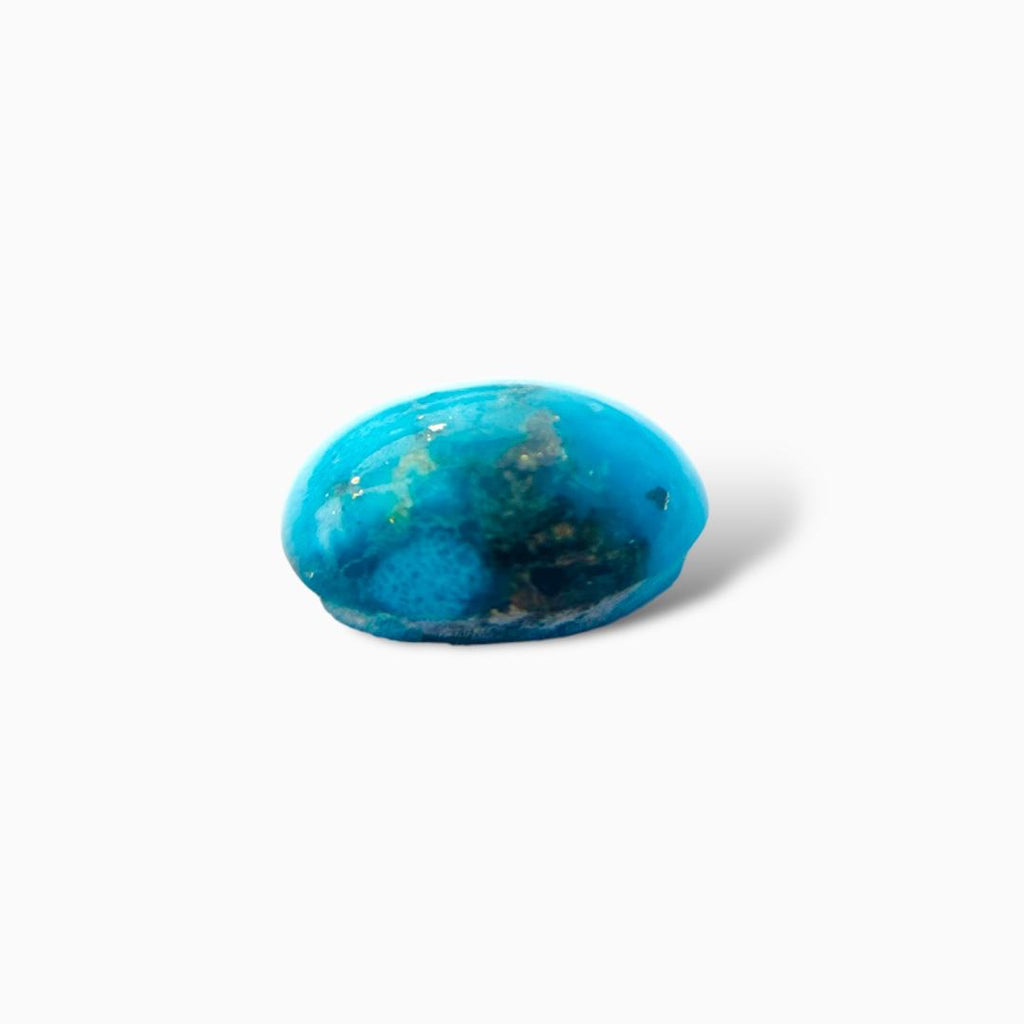 Natural Iran Turquoise 7.03 Carats Oval Cabochon Shape (10.7X15.5 mm )