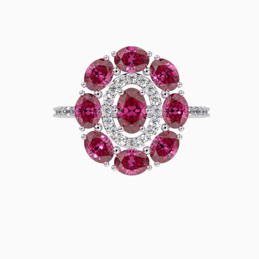 Pink Sapphire Ring Maha Silver
