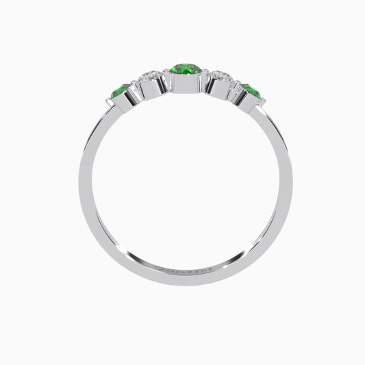 Emerald Ring Widad 18K White Gold