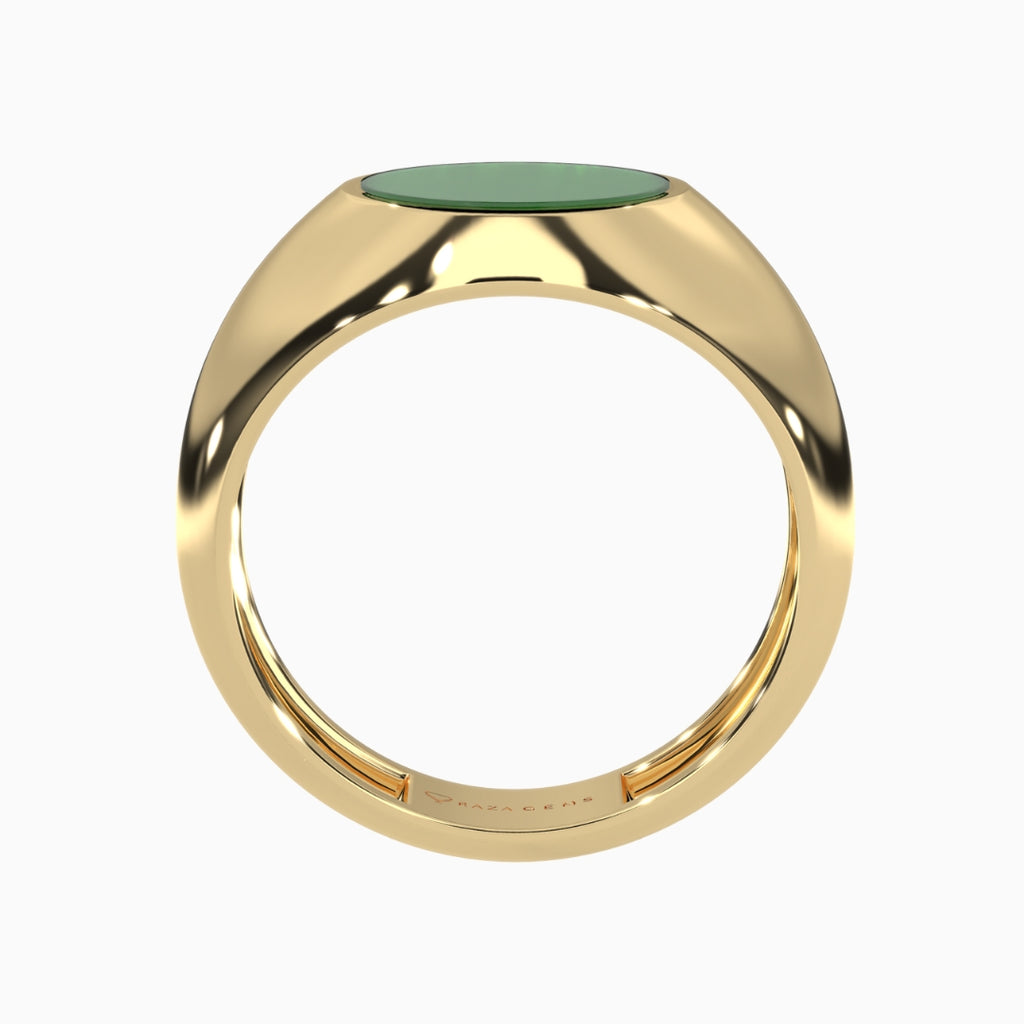 Jade Ring Mazher Yellow Gold