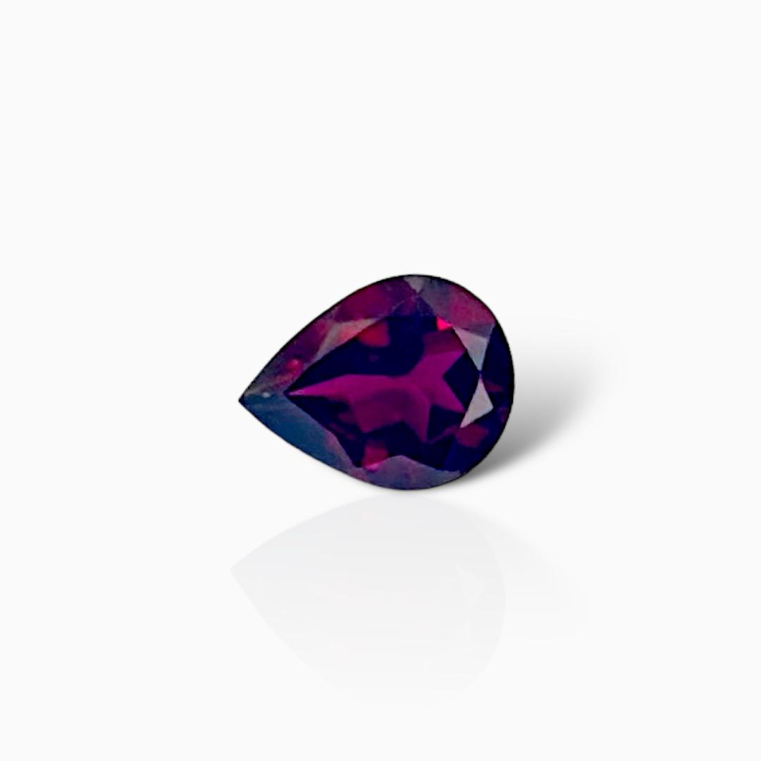 Natural Rhodolite Garnet Stone 2.47 Carats Pear Cut 8 x 10 mm
