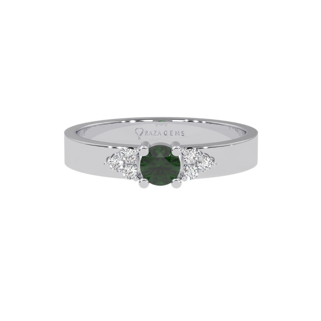Emerald Rings Nashwa White Gold