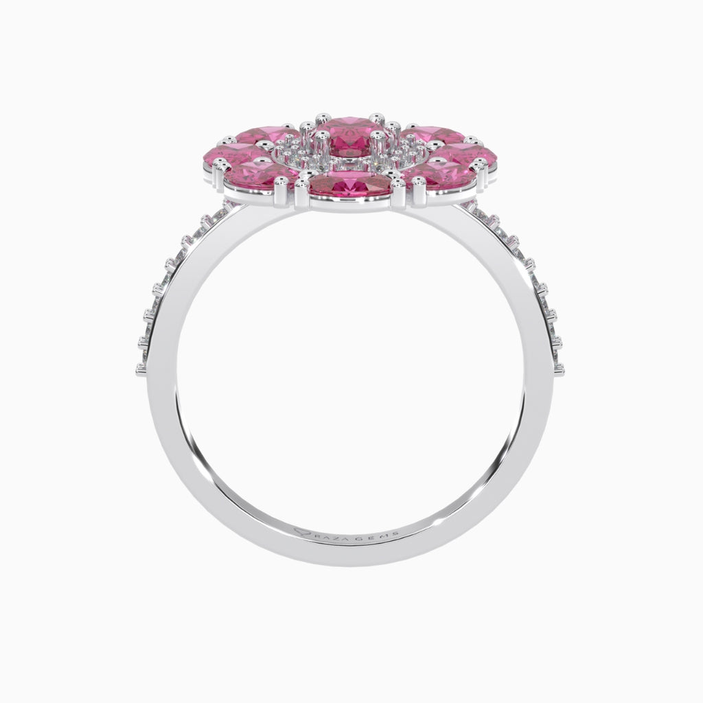 Pink Sapphire Ring Maha Silver
