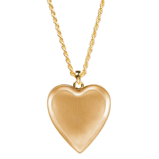 (PEN0075) 18K Yellow Gold Heart Shape Pendant Only