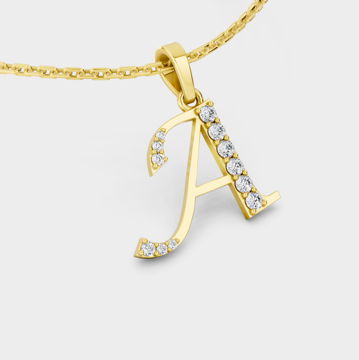 Letter A Necklace (Gold)