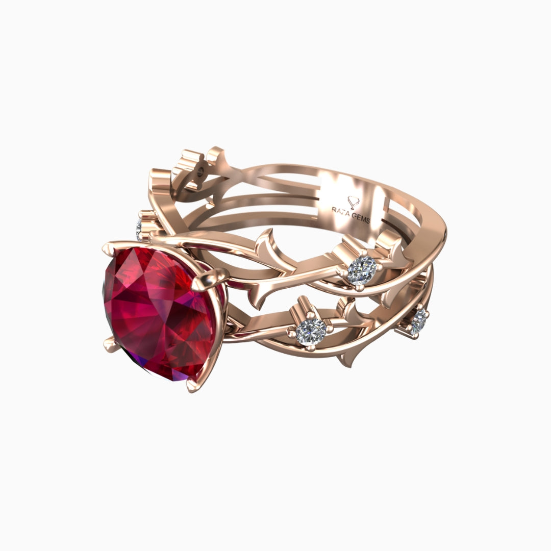 Abla Ruby Ring 18K Rose Gold