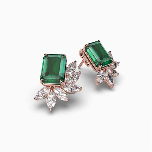 Adeline Real Zambian Emerald Earring Simple and Beautiful Design