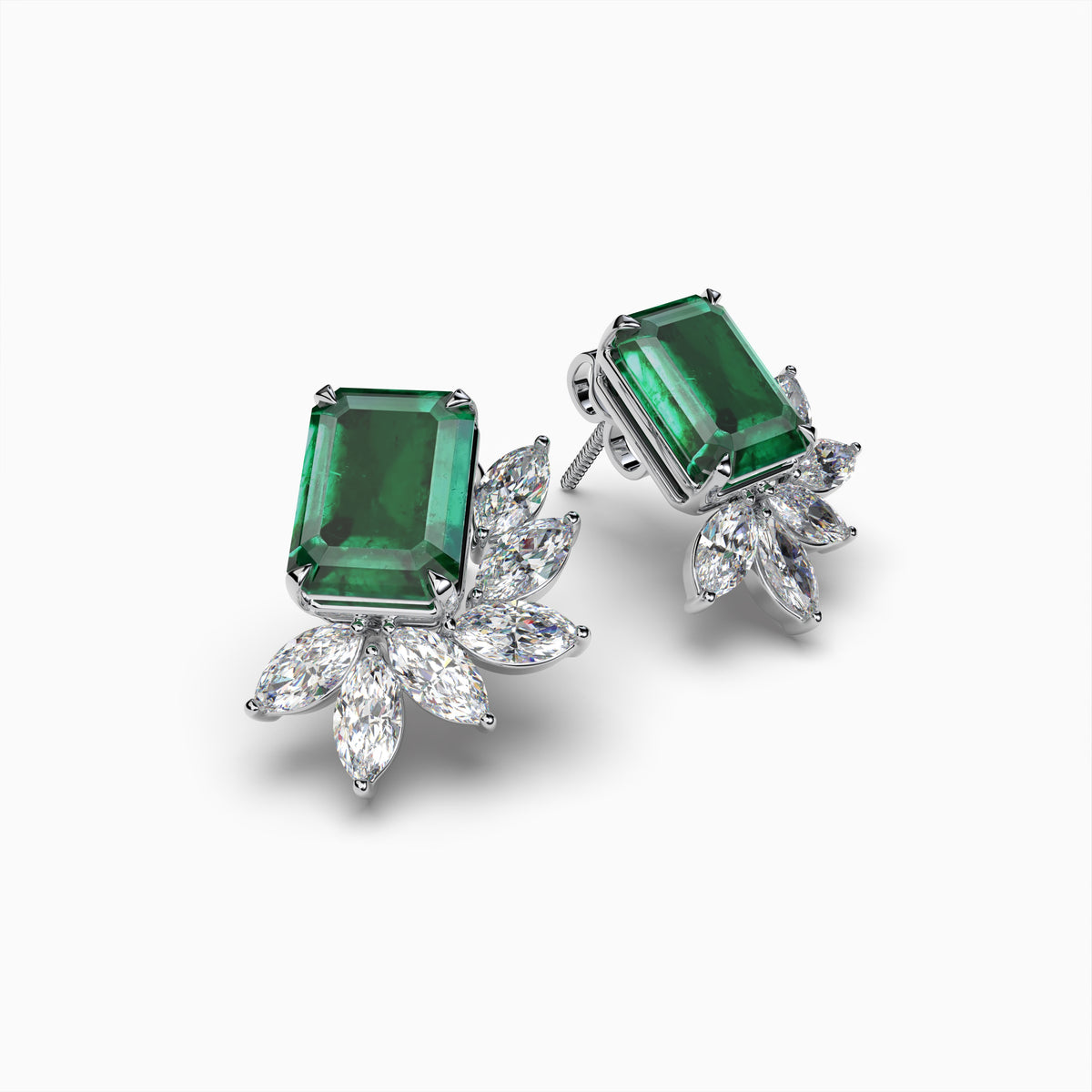 Adeline Real Zambian Emerald Earring Simple and Beautiful Design