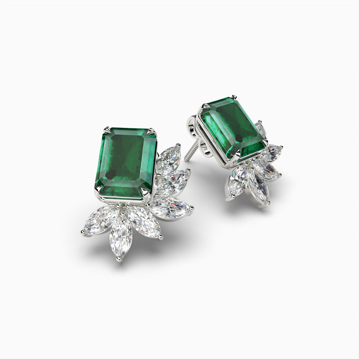 Adeline Real Zambian Emerald Earring Simple and Beautiful Design