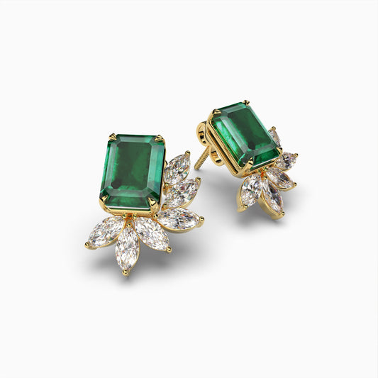 Adeline Real Emerald Earring Simple and Beautiful Design