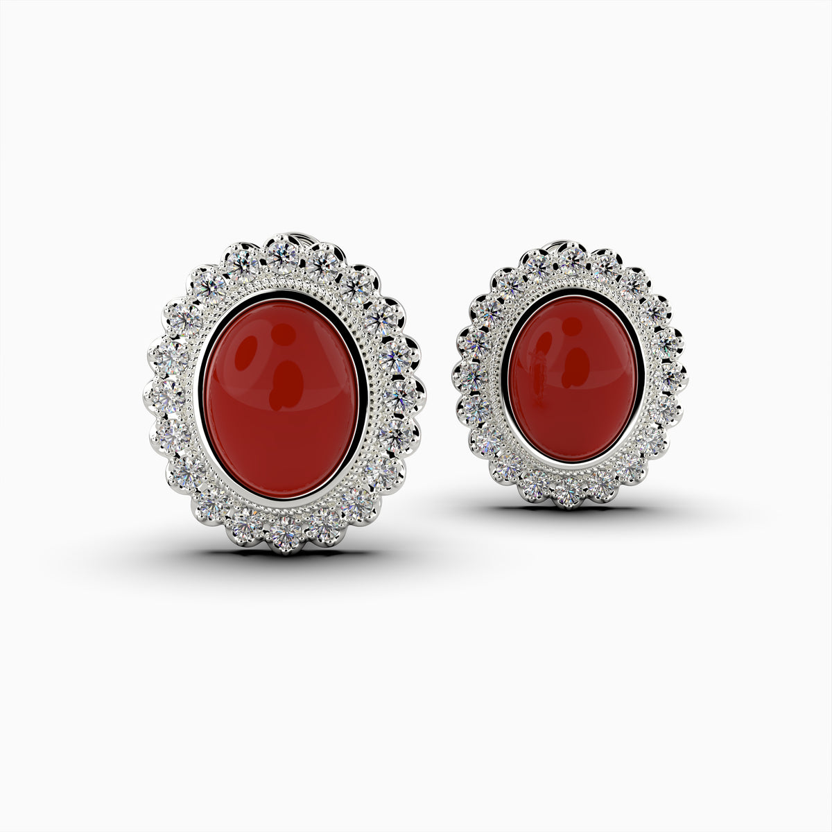 Agate Stone Earrings (Aqeeq)