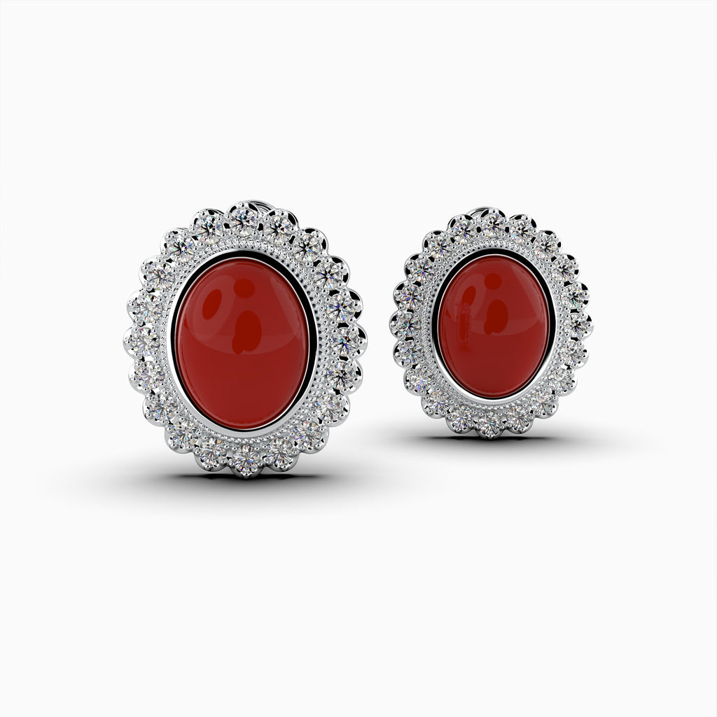 Agate Stone Earrings (Aqeeq)