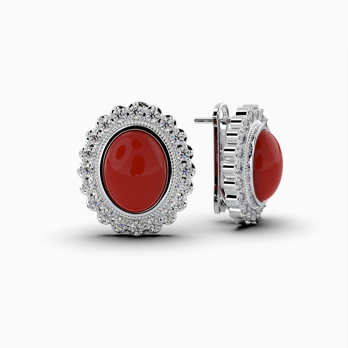 Agate Stone Earrings (Aqeeq)