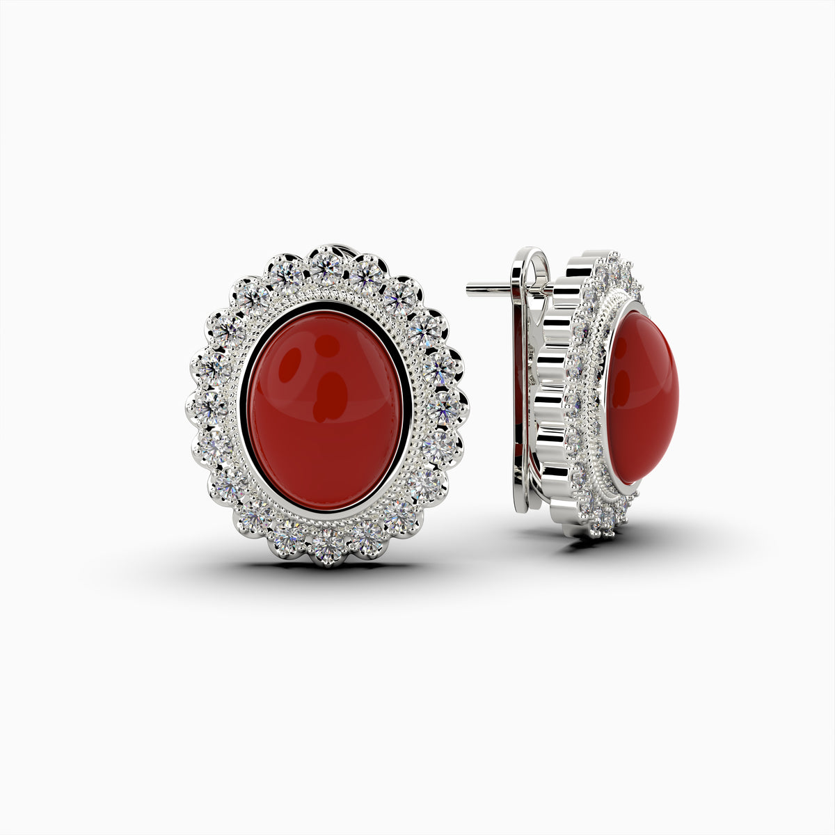 Agate Stone Earrings (Aqeeq)