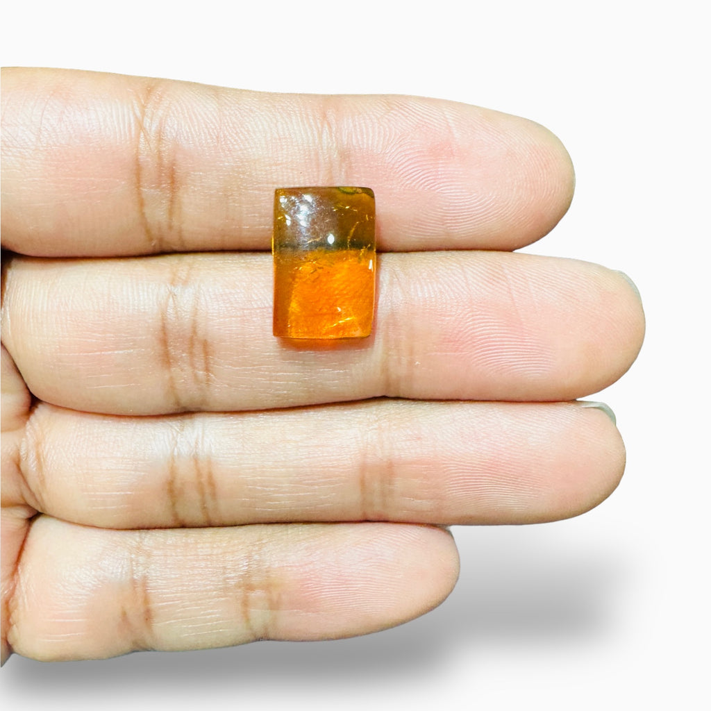 Amber Rectangle Shape Cabochon 3.69 Carats
