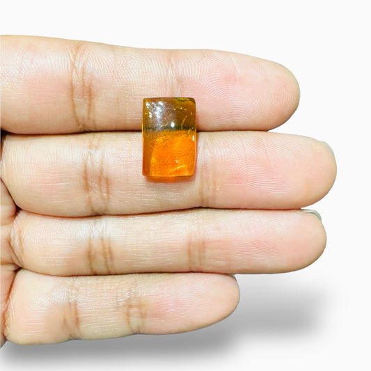 Amber Rectangle Shape Cabochon 3.69 Carats