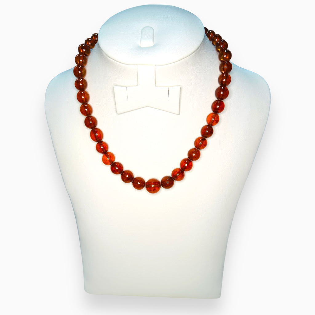 Amber Stone Beads Necklace 174 Carats