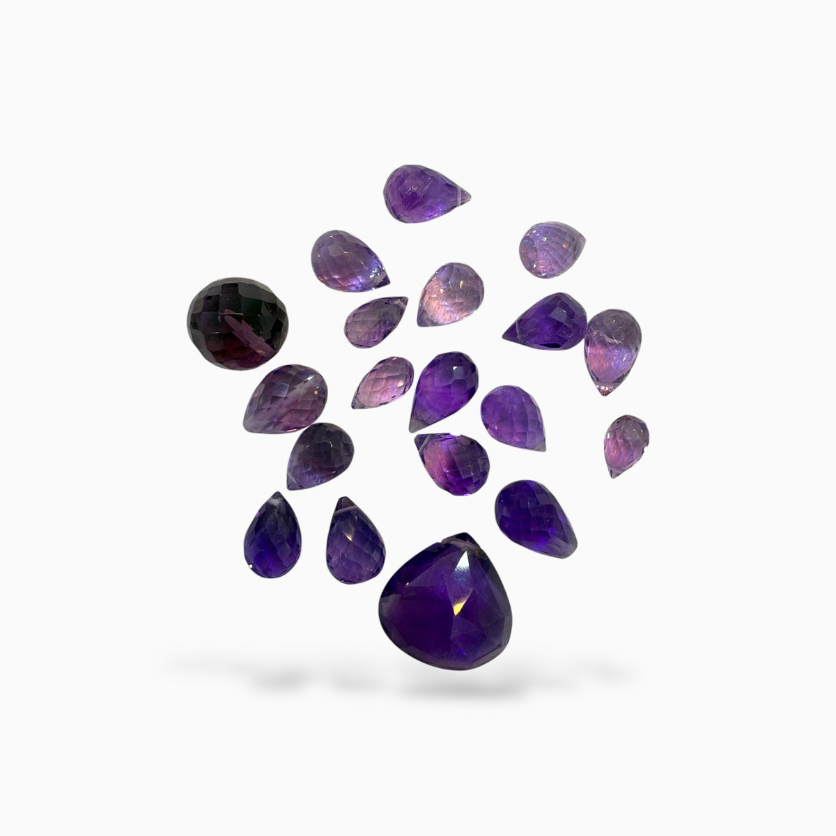 Amethyst Briolette Stone with Drill for Jewellery From 1 - 10 Carats