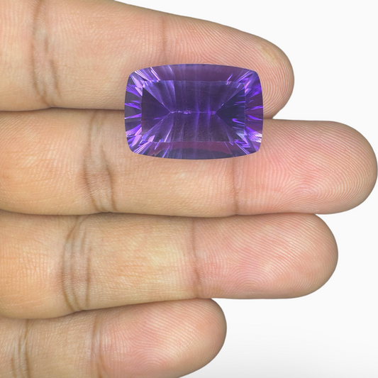 Natural Purple Amethyst Cushion Shape 18.32 Carats Size 20X12mm Laser Cut