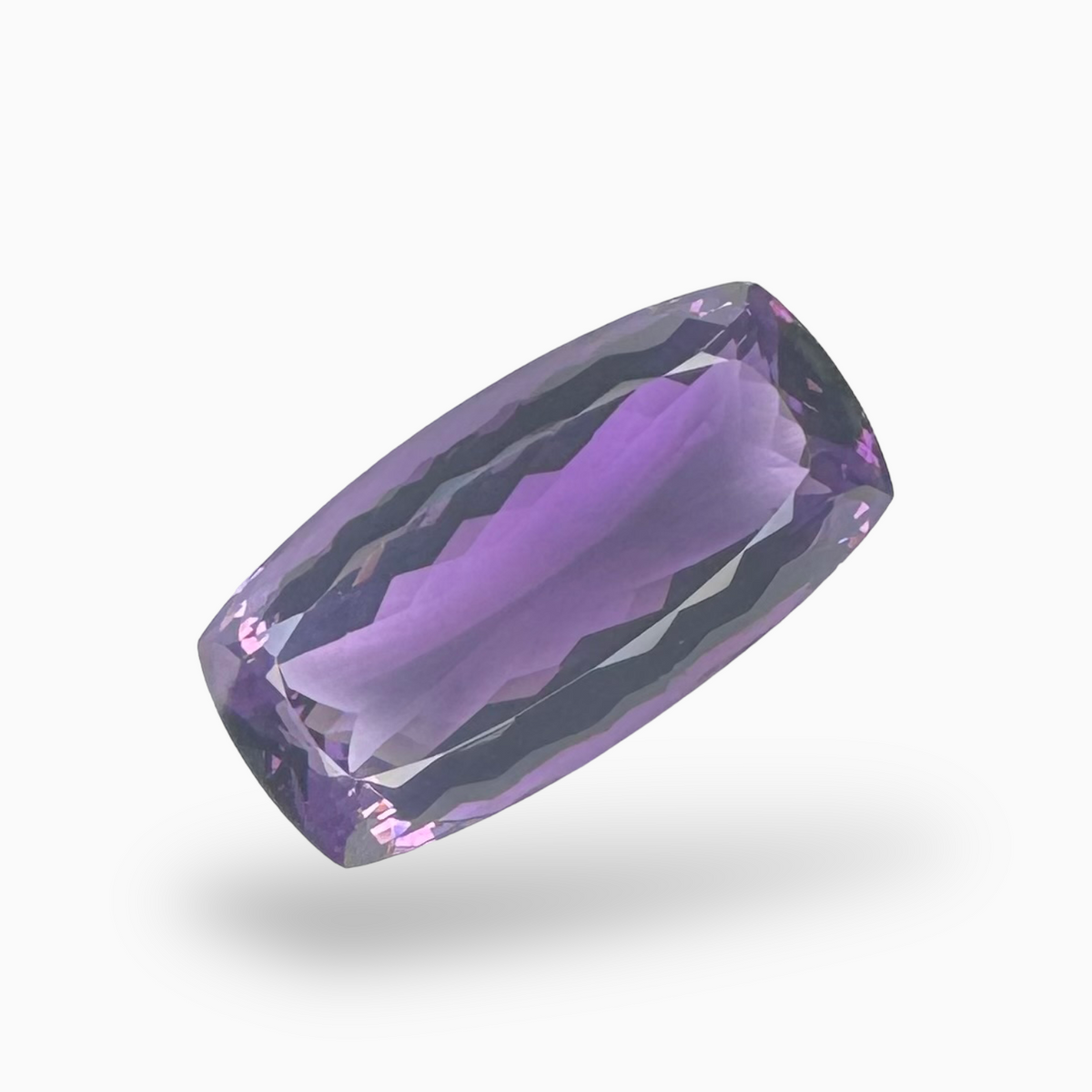 Natural Purple Amethyst Long Cushion Shape 53.5 Carats Size 32X16mm