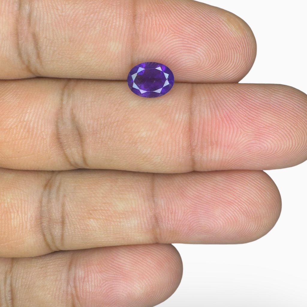 Natural Purple Amethyst Oval Shape 1.22 carat Size 8X6mm