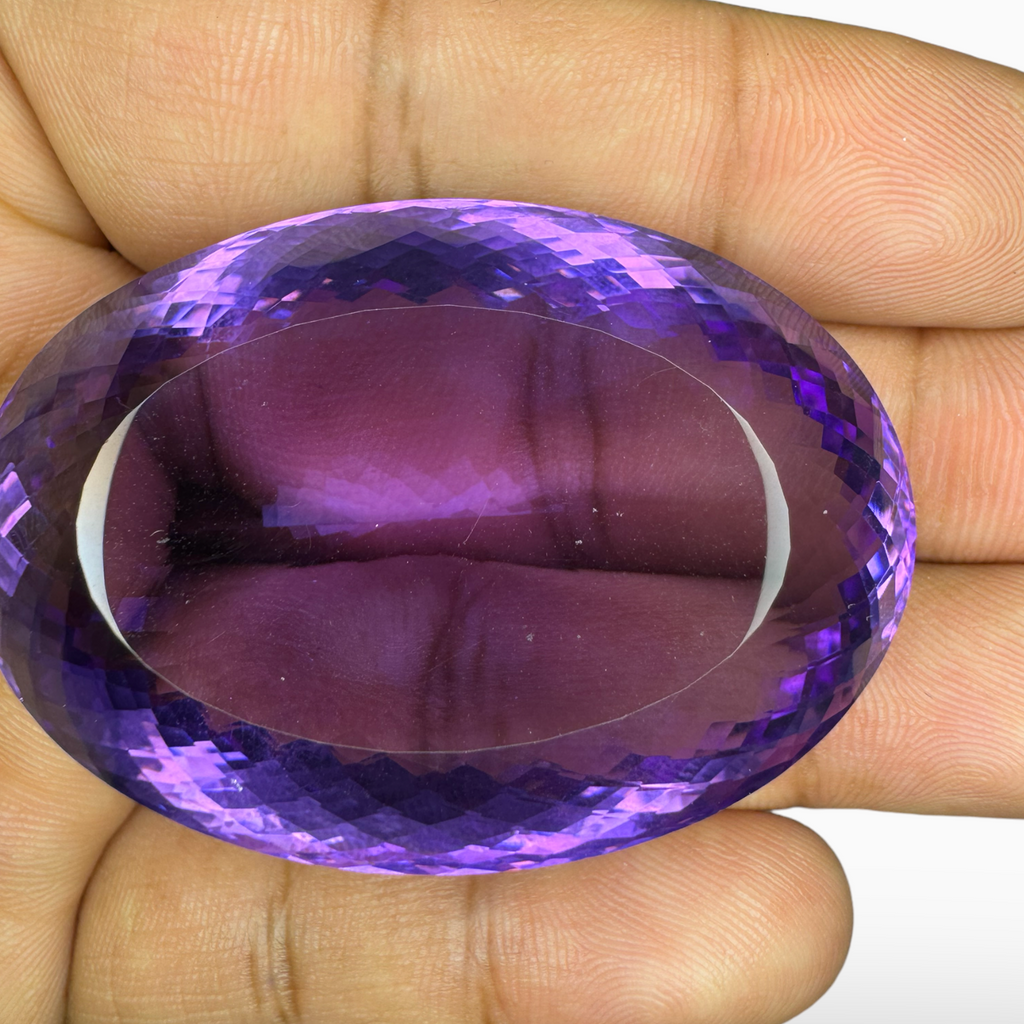 Natural Purple Amethyst Oval Shape 199.72 Carats Big Size 48.3X33.8mm