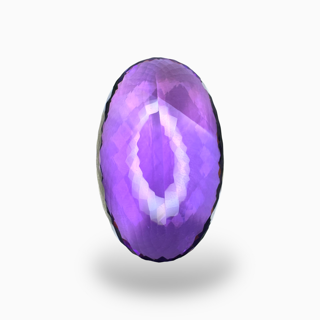 Natural Purple Amethyst Oval Shape 208.27 carat Stone Size 48X30mm