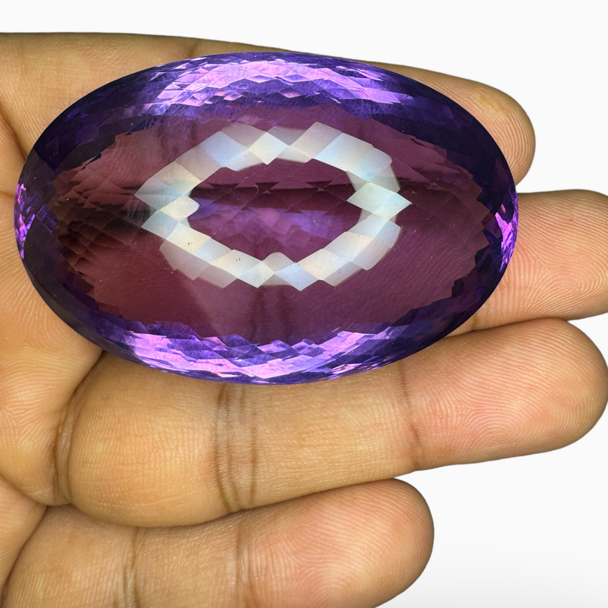Natural Purple Amethyst Oval Shape 208.27 carat Stone Size 48X30mm